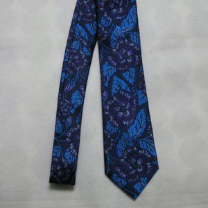 TED BAKER Heavy Silk Geometric Floral Hawaiian Hibiscus Neck Tie